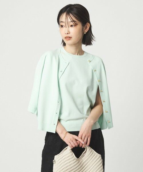 green label relaxing / グリーンレーベル リラクシング ニット・セーター | フレンチスリーブ ニット ウォッシャブル 接触冷感 UVカット | 詳細23