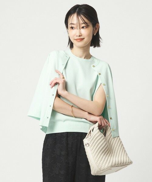 green label relaxing / グリーンレーベル リラクシング ニット・セーター | フレンチスリーブ ニット ウォッシャブル 接触冷感 UVカット | 詳細24