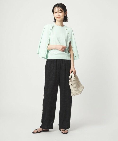 green label relaxing / グリーンレーベル リラクシング ニット・セーター | フレンチスリーブ ニット ウォッシャブル 接触冷感 UVカット | 詳細25