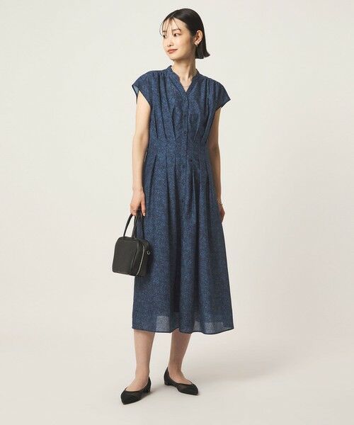 green label relaxing / グリーンレーベル リラクシング ロング・マキシ丈ワンピース | シアー タック フレア フレンチスリーブ ワンピース | 詳細27