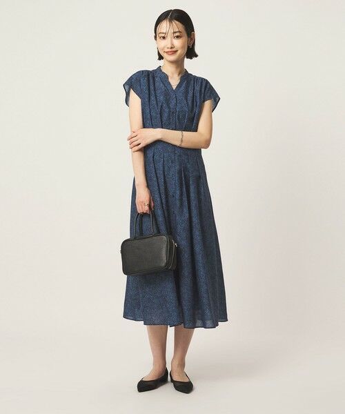 green label relaxing / グリーンレーベル リラクシング ロング・マキシ丈ワンピース | シアー タック フレア フレンチスリーブ ワンピース | 詳細28