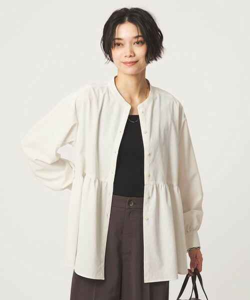 green label relaxing / グリーンレーベル リラクシング シャツ・ブラウス | ［size SHORTあり］ペプラム ブラウス マシンウォッシャブル 吸水速乾 通気性 UVカット | 詳細1
