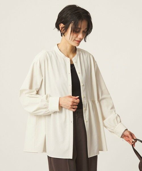 green label relaxing / グリーンレーベル リラクシング シャツ・ブラウス | ［size SHORTあり］ペプラム ブラウス マシンウォッシャブル 吸水速乾 通気性 UVカット | 詳細2