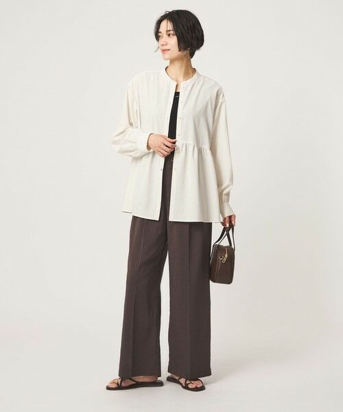 green label relaxing / グリーンレーベル リラクシング シャツ・ブラウス | ［size SHORTあり］ペプラム ブラウス マシンウォッシャブル 吸水速乾 通気性 UVカット | 詳細4