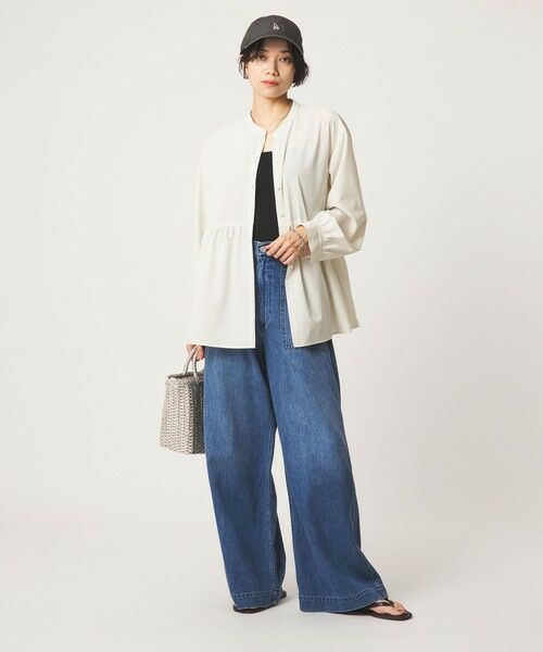 green label relaxing / グリーンレーベル リラクシング シャツ・ブラウス | ［size SHORTあり］ペプラム ブラウス マシンウォッシャブル 吸水速乾 通気性 UVカット | 詳細8