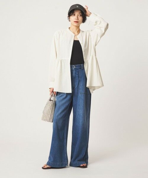green label relaxing / グリーンレーベル リラクシング シャツ・ブラウス | ［size SHORTあり］ペプラム ブラウス マシンウォッシャブル 吸水速乾 通気性 UVカット | 詳細10