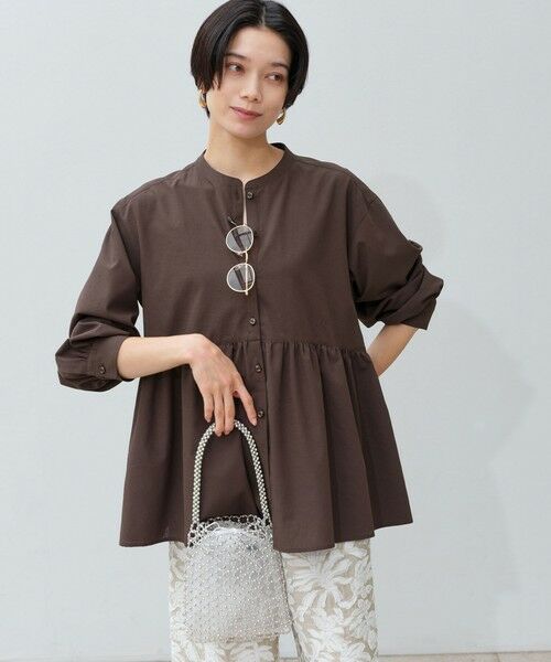 green label relaxing / グリーンレーベル リラクシング シャツ・ブラウス | ［size SHORTあり］ペプラム ブラウス UVカット 通気性 吸水速乾 | 詳細6