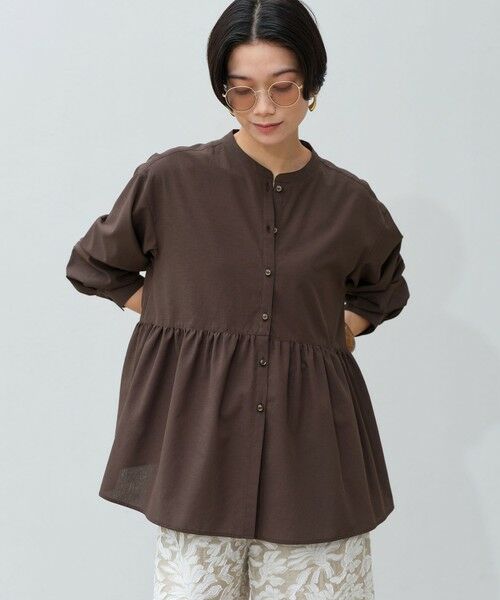 green label relaxing / グリーンレーベル リラクシング シャツ・ブラウス | ［size SHORTあり］ペプラム ブラウス UVカット 通気性 吸水速乾 | 詳細7
