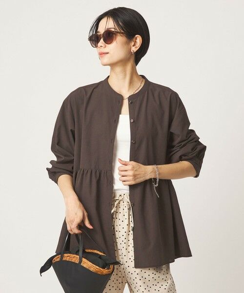 green label relaxing / グリーンレーベル リラクシング シャツ・ブラウス | ［size SHORTあり］ペプラム ブラウス マシンウォッシャブル 吸水速乾 通気性 UVカット | 詳細11