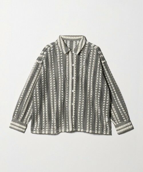 green label relaxing / グリーンレーベル リラクシング シャツ・ブラウス | カラミレース シャツ（BLACK）