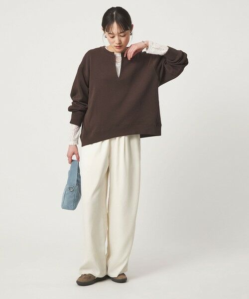 green label relaxing / グリーンレーベル リラクシング その他パンツ | 【WEB限定】＜at ease＞ドロスト ワイド パンツ オフホワイト | 詳細5
