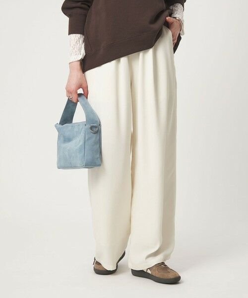 green label relaxing / グリーンレーベル リラクシング その他パンツ | 【WEB限定】＜at ease＞ドロスト ワイド パンツ オフホワイト（OFF WHITE）