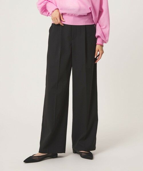 green label relaxing / グリーンレーベル リラクシング その他パンツ | 【WEB限定】＜at ease＞オルマイ ワイド パンツ ストレッチ UVカット（BLACK）