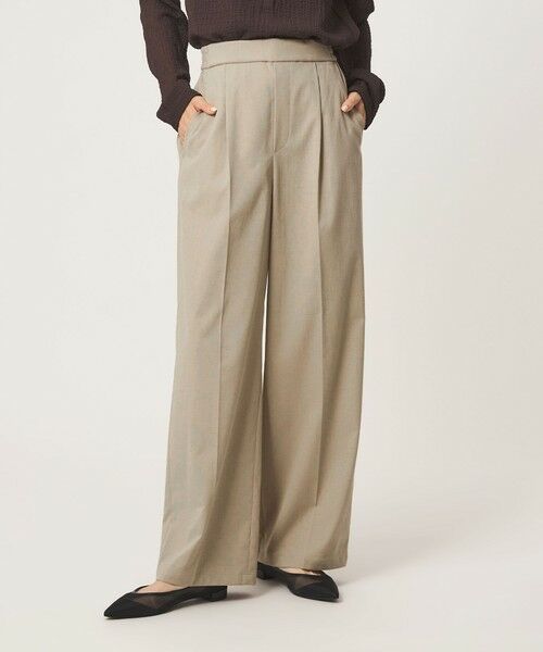 green label relaxing / グリーンレーベル リラクシング その他パンツ | 【WEB限定】＜at ease＞オルマイ ワイド パンツ ストレッチ UVカット（BEIGE）