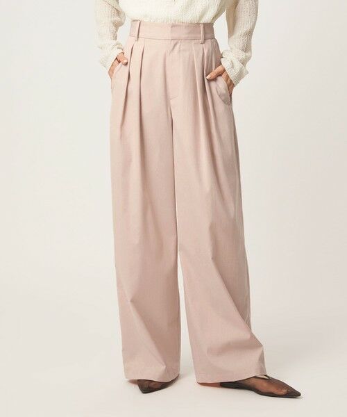 green label relaxing / グリーンレーベル リラクシング スラックス・ドレスパンツ | 【WEB限定】＜at ease＞オルマイ スラックス ストレッチ UVカット（LT.PINK）