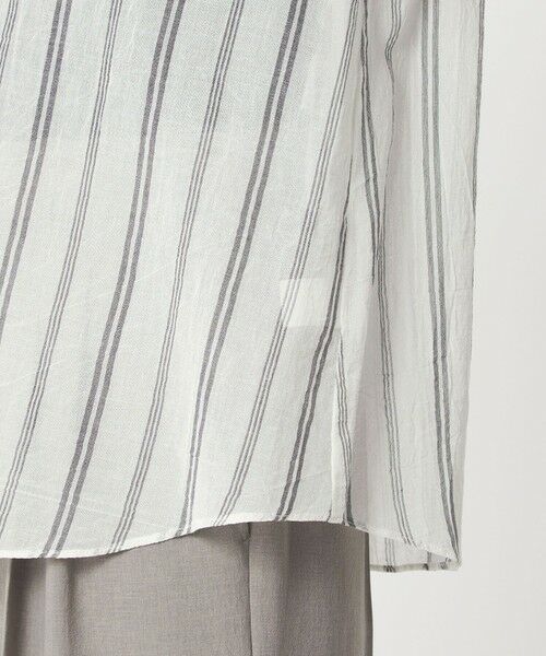 green label relaxing / グリーンレーベル リラクシング シャツ・ブラウス | 100/2 ラッフルカラー ノースリーブ ブラウス | 詳細11