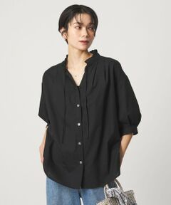 green label relaxing / グリーンレーベル リラクシング シャツ・ブラウス | フリル ネック ショートスリーブ ブラウス