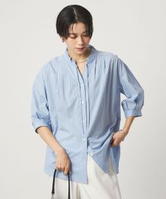 green label relaxing / グリーンレーベル リラクシング シャツ・ブラウス | フリル ネック ショートスリーブ ブラウス