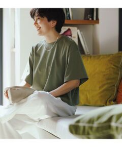 green label relaxing / グリーンレーベル リラクシング Tシャツ | ＜スタイリスト兵藤千尋さんコラボ＞クロップド ワイド Tシャツ UVカット