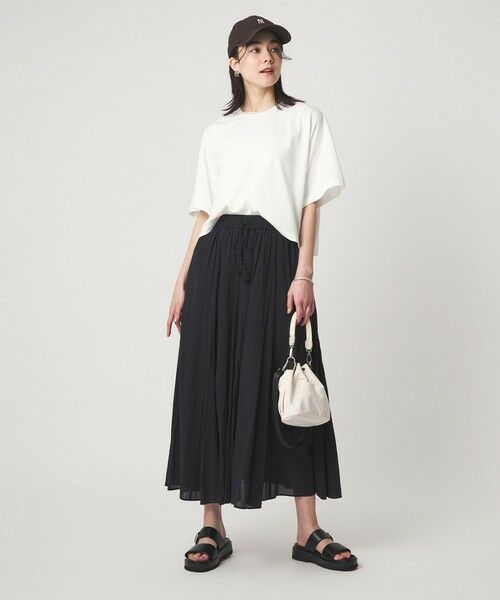 green label relaxing / グリーンレーベル リラクシング Tシャツ | ＜スタイリスト兵藤千尋さんコラボ＞クロップド ワイド Tシャツ UVカット | 詳細4