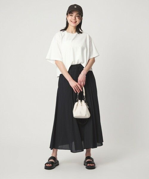 green label relaxing / グリーンレーベル リラクシング Tシャツ | ＜スタイリスト兵藤千尋さんコラボ＞クロップド ワイド Tシャツ UVカット | 詳細5