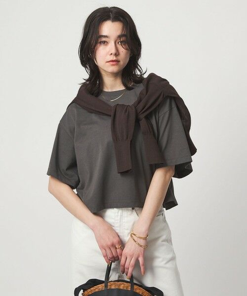 green label relaxing / グリーンレーベル リラクシング Tシャツ | ＜スタイリスト兵藤千尋さんコラボ＞クロップド ワイド Tシャツ UVカット | 詳細8