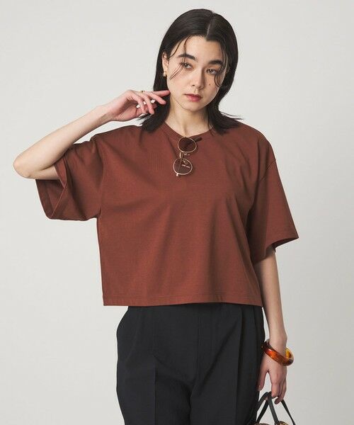 green label relaxing / グリーンレーベル リラクシング Tシャツ | ＜スタイリスト兵藤千尋さんコラボ＞クロップド ワイド Tシャツ UVカット | 詳細17