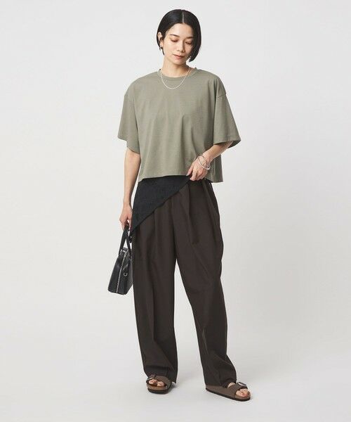 green label relaxing / グリーンレーベル リラクシング Tシャツ | ＜スタイリスト兵藤千尋さんコラボ＞クロップド ワイド Tシャツ UVカット | 詳細28