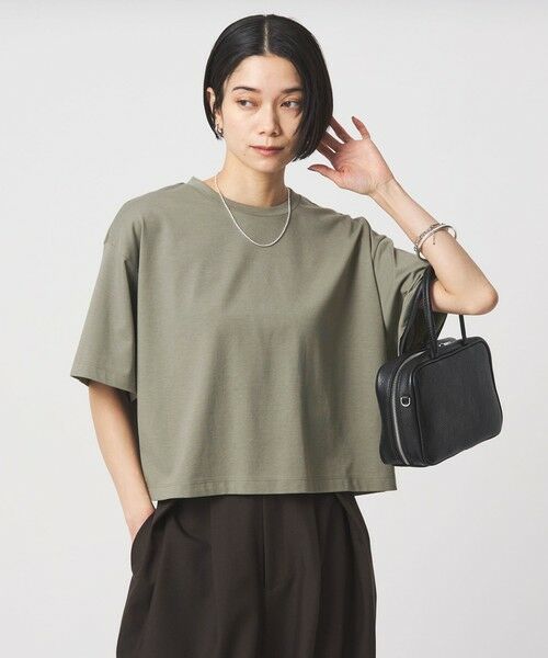 green label relaxing / グリーンレーベル リラクシング Tシャツ | ＜スタイリスト兵藤千尋さんコラボ＞クロップド ワイド Tシャツ UVカット | 詳細25
