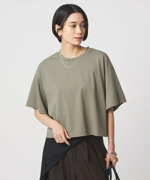 green label relaxing / グリーンレーベル リラクシング Tシャツ | ＜スタイリスト兵藤千尋さんコラボ＞クロップド ワイド Tシャツ UVカット | 詳細26