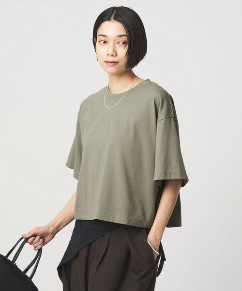 green label relaxing / グリーンレーベル リラクシング Tシャツ | ＜スタイリスト兵藤千尋さんコラボ＞クロップド ワイド Tシャツ UVカット | 詳細27