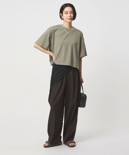 green label relaxing / グリーンレーベル リラクシング Tシャツ | ＜スタイリスト兵藤千尋さんコラボ＞クロップド ワイド Tシャツ UVカット | 詳細29