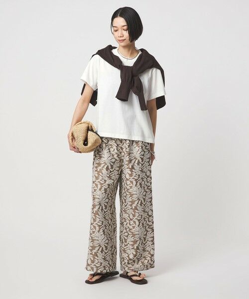 green label relaxing / グリーンレーベル リラクシング Tシャツ | ＜スタイリスト兵藤千尋さんコラボ＞ワイドネック Tシャツ UVカット | 詳細5