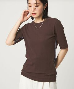green label relaxing / グリーンレーベル リラクシング カットソー | 【WEB限定】＜at ease＞シアーテレコ バイカラー カットソー