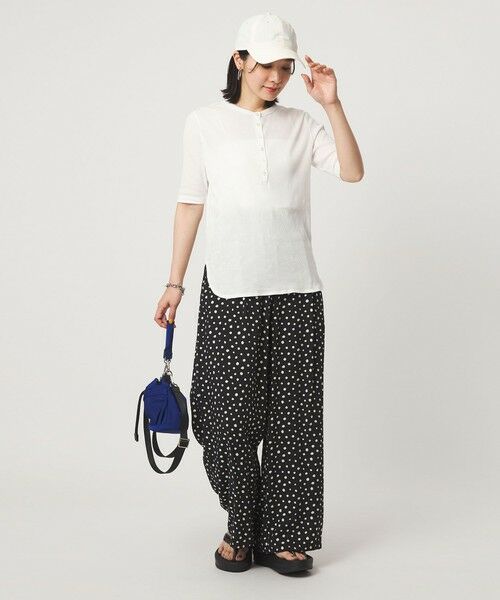 green label relaxing / グリーンレーベル リラクシング カットソー | 【WEB限定】＜at ease＞シアーテレコ ヘンリーネック ショートスリーブ カットソー | 詳細5
