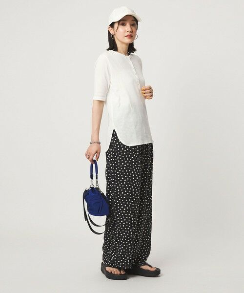 green label relaxing / グリーンレーベル リラクシング カットソー | 【WEB限定】＜at ease＞シアーテレコ ヘンリーネック ショートスリーブ カットソー | 詳細6
