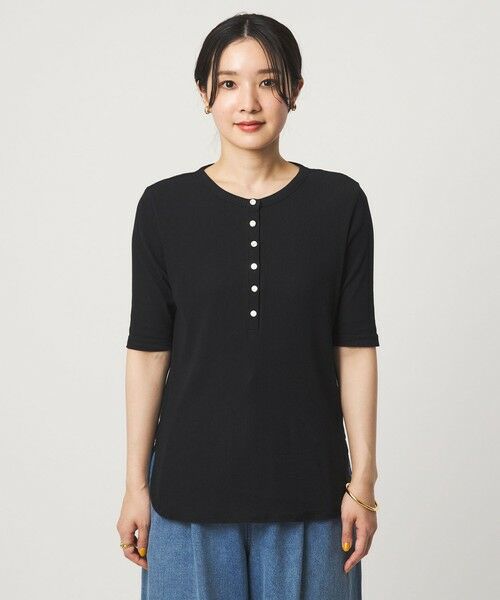 green label relaxing / グリーンレーベル リラクシング カットソー | 【WEB限定】＜at ease＞シアーテレコ ヘンリーネック ショートスリーブ カットソー | 詳細15