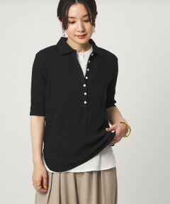 green label relaxing / グリーンレーベル リラクシング カットソー | 【WEB限定】＜at ease＞シアーテレコ エリツキ カットソー