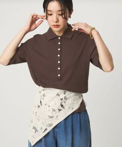 green label relaxing / グリーンレーベル リラクシング カットソー | 【WEB限定】＜at ease＞シアーテレコ エリツキ カットソー