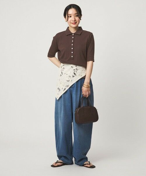 green label relaxing / グリーンレーベル リラクシング カットソー | 【WEB限定】＜at ease＞シアーテレコ エリツキ カットソー | 詳細23