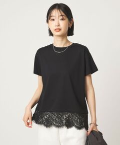 green label relaxing / グリーンレーベル リラクシング Tシャツ | スソ レース ショートスリーブ カットソー
