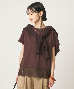 green label relaxing / グリーンレーベル リラクシング Tシャツ | スソ レース ショートスリーブ カットソー