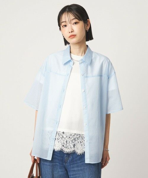 green label relaxing / グリーンレーベル リラクシング Tシャツ | スソ レース ショートスリーブ カットソー | 詳細2