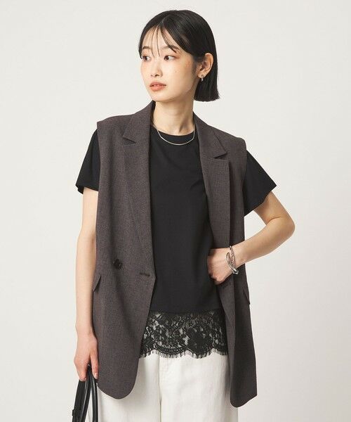 green label relaxing / グリーンレーベル リラクシング Tシャツ | スソ レース ショートスリーブ カットソー | 詳細9