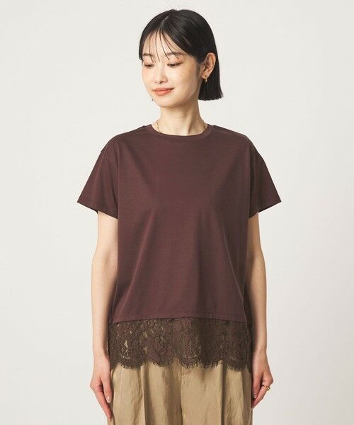 green label relaxing / グリーンレーベル リラクシング Tシャツ | スソ レース ショートスリーブ カットソー | 詳細19