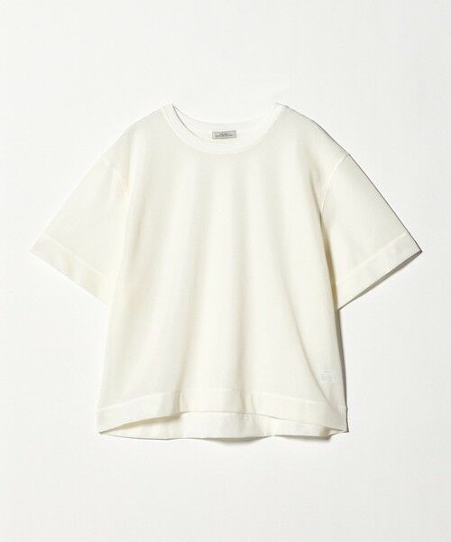 green label relaxing / グリーンレーベル リラクシング カットソー | シアー メッシュ クルーネック プルオーバー カットソー（OFF WHITE）