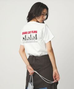 green label relaxing / グリーンレーベル リラクシング カットソー | 【別注】＜SQUARE CATFILMS＞フォトプリント Tシャツ