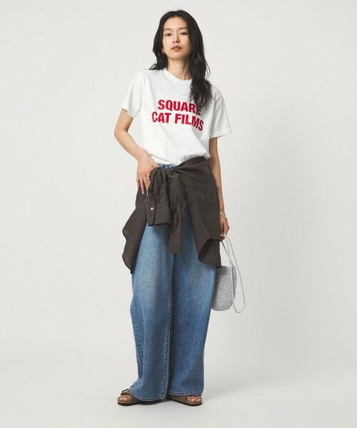green label relaxing / グリーンレーベル リラクシング カットソー | 【別注】＜SQUARE CATFILMS＞フォトプリント Tシャツ | 詳細3
