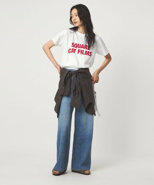green label relaxing / グリーンレーベル リラクシング カットソー | 【別注】＜SQUARE CATFILMS＞フォトプリント Tシャツ | 詳細4