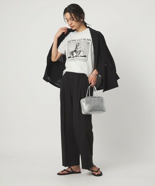 green label relaxing / グリーンレーベル リラクシング カットソー | 【別注】＜SQUARE CATFILMS＞フォトプリント Tシャツ | 詳細12